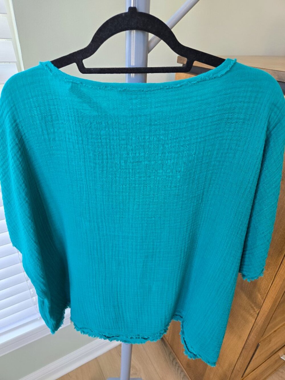 Eileen Fisher Dolman Sleeve Organic Cotton Guaze Top - Picture 4 of 5